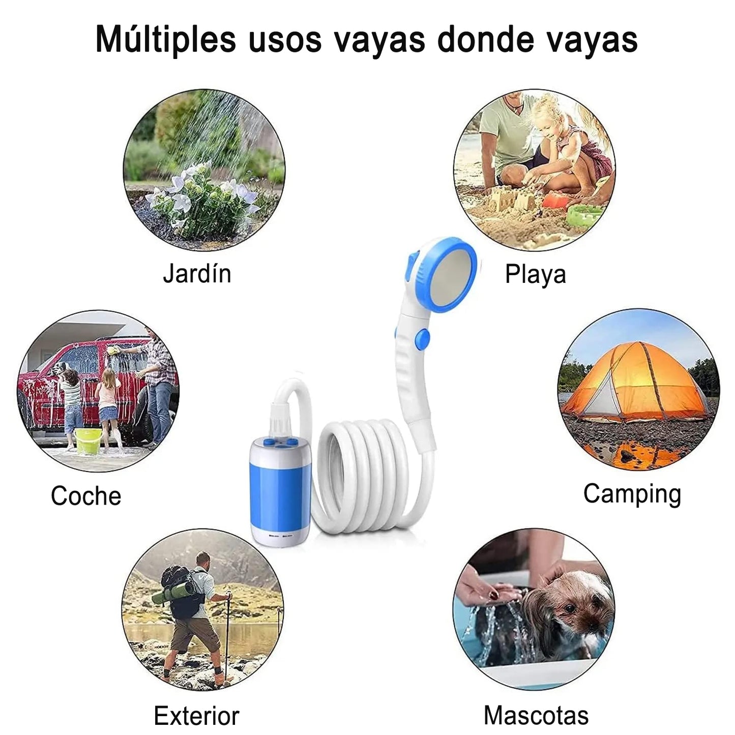 Ducha portátil USB Recargable ShowerGo